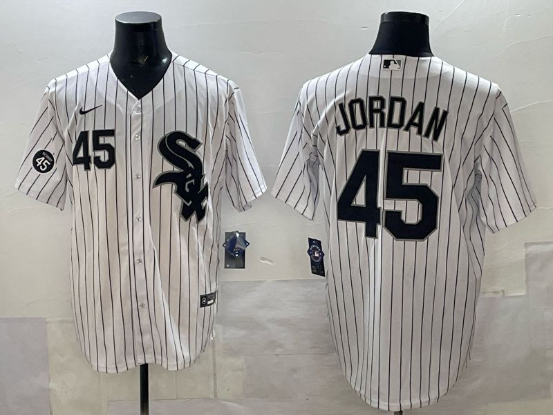 Men Chicago White Sox #45 Jordan white Nike MLB 2025 jersey 012->chicago white sox->MLB Jersey